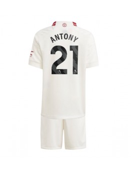 Otroški Nogometna dresi replika Manchester United Antony #21 Tretji 2023-24 Kratek rokav (+ hlače)